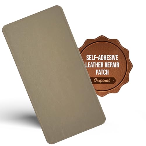 Premium Self Adhesive Leather Patch for Couch, Car Seat – Beige 8in×4in - color: F Beige Leather, size: 8in x 4in