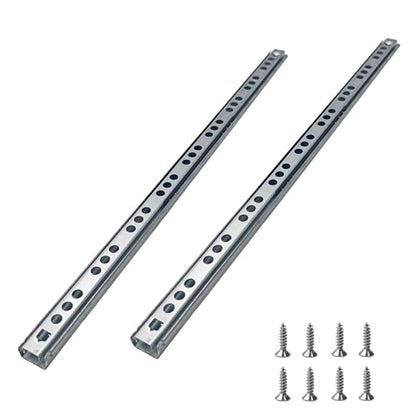 Metal Drawer Slides, 2Pcs Ball Bearing Drawer Slide Rails, Full Extension Side Mount Track, Smooth Quiet Glide for Cabinet, Kitchen, Dresser, File Cabinet, Heavy Duty Drawer Hardware 310mm - size: 310mm