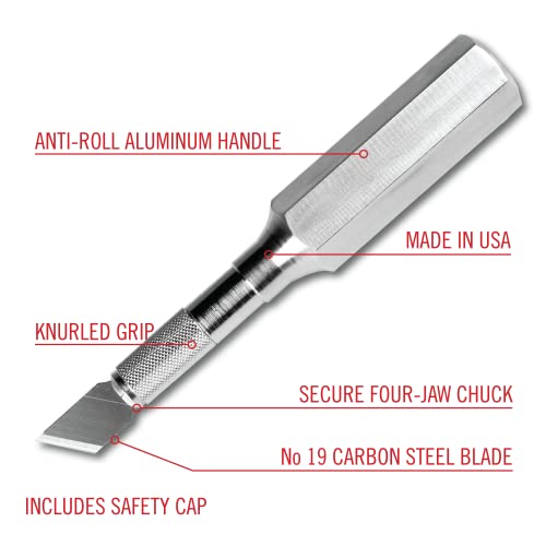 Excel Blades K6 Heavy Duty Metal Craft Knife, Hexagonal Aluminum Handle