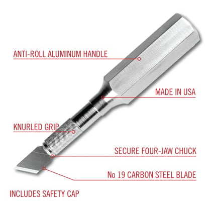 Excel Blades K6 Heavy Duty Metal Craft Knife, Hexagonal Aluminum Handle