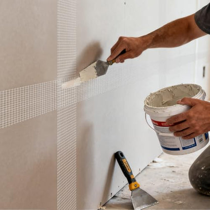 QILIMA Self-Adhesive Fiberglass Drywall Joint Mesh Tape, Fiber Mesh Crack Patch Wall Repair Fabric,2 Inch by 148 Feet White - size: 2Inch x 148 Feet