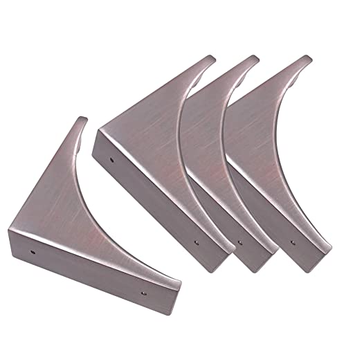 Corner Guards - Metal Table Corner Protector, Silver Decorative Corner Brackets and Corner Guards for Wood Box, Desks, Wooden Frame, Doors Furniture Hardware Accessories - 4 Pack - color: Silver