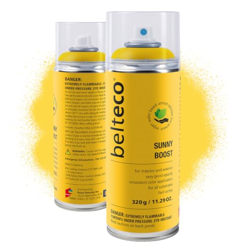 Sunny Boost Spray Paint | Water-based Yellow Spray Paint - color: Sunny Boost, size: 11.29 Ounce (Pack of 1)