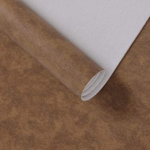 Faux Leather Vinyl Upholstery Fabric by The Yard 1.3mm Thick 55" x 108" - color: Wheat, size: 3 Yards