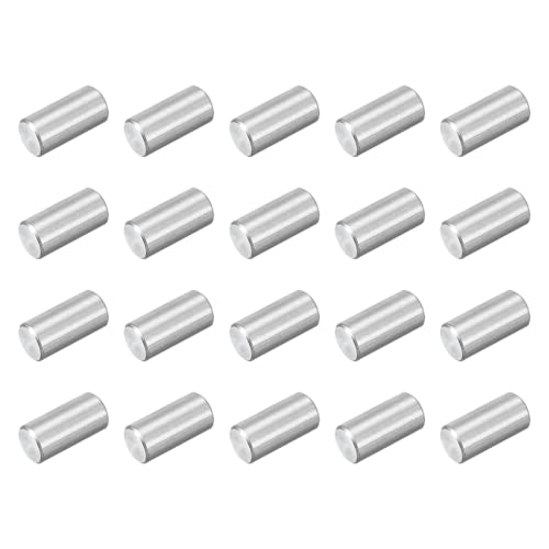 uxcell 60Pcs M3 x 6mm 304 Stainless Steel Dowel Pin, Cylindrical Shelf Support Peg Pin Parallel Pin Fastener for Mechanical Manufacturing, Industry, Furniture Installation, Silver - size: M3x6mm
