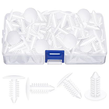 100 Pieces Patio Strapping Rivets Fasteners 3/4" Length Medium Multi Gauge Rivet for Patio Lawn Chair Webbing Repair Strap for Outdoor Furniture Lounge 1/4 Inch Hole (White) - color: White