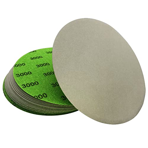 6 Inch 3000 Grit Wet Dry Sandpaper，25 PCS Hook and Loop Sanding Discs - style: Grit 3000