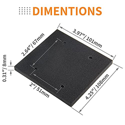 6 Pack Black Foam Sander Pad Replacement