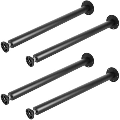 VEVOR 28 Inch Adjustable Desk Legs, Reinforced Steel Office Table Furniture Legs Set of 4 for DIY, 1200 lbs Load Capacity Heavy Duty Desk Legs, Quick Instalation Legs with Adjustable Foot Cup Black - size: 28 inch/Straight