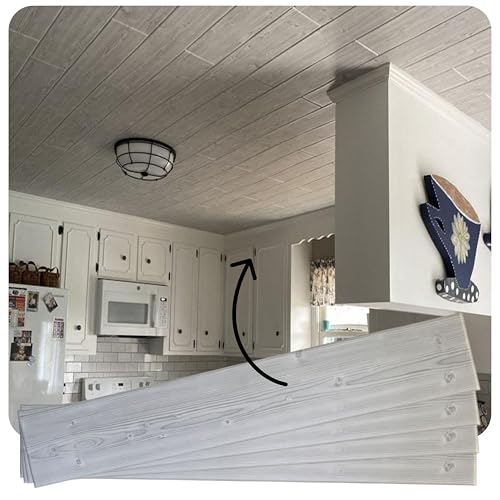 À La Maison Ceilings Foam Wood Ceiling Planks 39 in x 6 in, Classic Gray, Pack of 12 (19.5 sq.ft/Case), WP92cg-12 - color: Classic Gray, size: Pack of 12