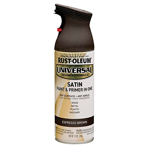 Rust-Oleum Universal All Surface Spray Paint, Satin Espresso Brown - color: Espresso Brown, size: 12 Ounce (Pack of 1)