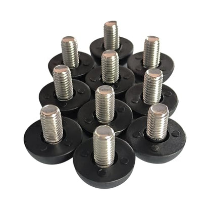 Hooshing 10PCS 8mm x 1.25 M8 Stainless Steel Adjustable Furniture Levelers - size: M8