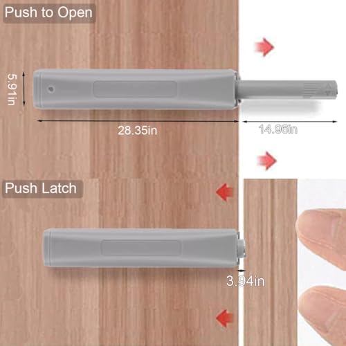 Magnetic Push Latch & Lock ZKRIOC 2 Pack Push to Open Door Latch Cabinet Hardware for Door Touch Latch and Catch Magnet Push Release Heavy Duty Tip on Closet Close Strong Pop Out