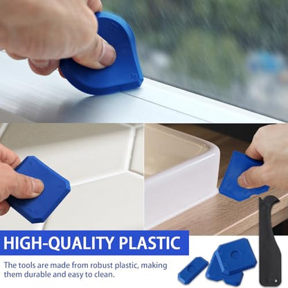 12-Piece Caulking Tools with Putty Knife for Tile Sealing