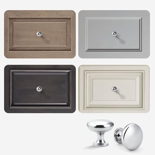 15 Pack Polished Chrome Kitchen Cabinet Knobs, 1-3/16 Inch(29.5mm) Drawer Knobs Dresser Knobs,Solid Drawer Pulls Kitchen Cabinet Pulls for Dresser Drawers - color: Polished Chrome
