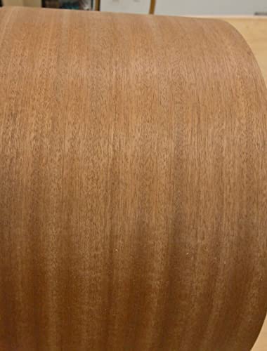 Sapele Ribbon Mahogany Wood Veneer edgebanding 7/8" x 120" with Iron on Adhesive