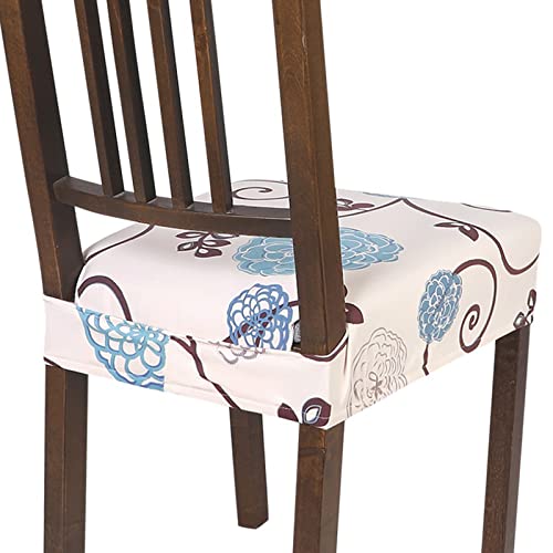 SearchI Dining Chair Seat Covers Set of 4, Rear Covered, Ball Flower - color: Ball Flower