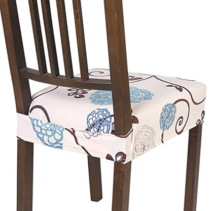 SearchI Dining Chair Seat Covers Set of 4, Rear Covered, Ball Flower - color: Ball Flower