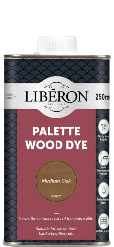 Liberon WDPMO250 250ml Palette Wood Dye - Medium Oak - color: Medium Oak