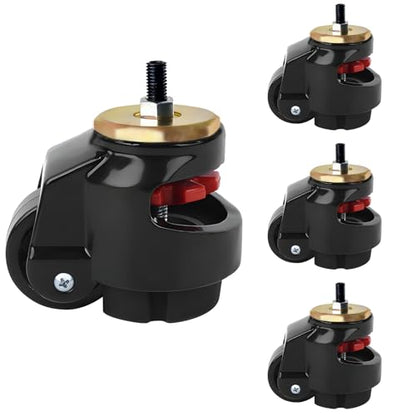 Leveling Stem Casters, Heavy Duty Leveling Casters, Load Capacity 4400 Lbs - size: 2.5 INCH