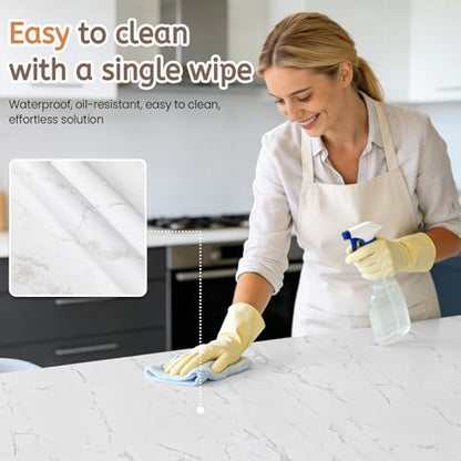 Marble Countertop Contact Paper 47.2'' x 200'' - Peel and Stick Wallpaper - size: 47.2" x 200"