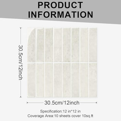 10 Sheets Thicker Design Peel and Stick Backsplash for Kitchen and Bathroom, 11.8"x11.8", Ashy Apricot - color: Ashy Apricot