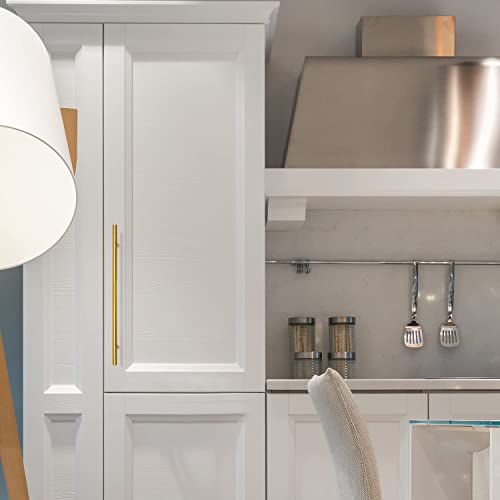 Ravinte Brushed Brass Cabinet Handles, 5 Pack Drawer Pulls, 10 in - size: 10 inch hole centers