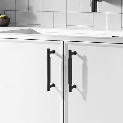 SAILING 5 Pack Cabinet Pulls-12 Inch/305mm Kitchen Cabinet Handles Matte Black Cabinet Pulls for Bathroom Dresser Pulls Hardware Cabinet Handles SA10185 - color: Matte Black, size: 12"(305mm)Hole Center-5Pcs