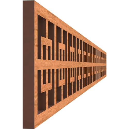 46 3/8"W x 4"H x 3/8"T Cambridge Fretwork Moulding, Cherry - color: Cherry, size: 4-in. H x 0.375-in. T