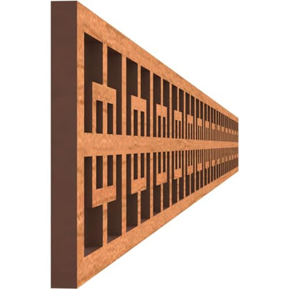 46 3/8"W x 4"H x 3/8"T Cambridge Fretwork Moulding, Cherry - color: Cherry, size: 4-in. H x 0.375-in. T