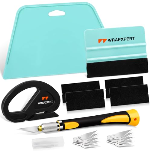 WRAPXPERT Wallpaper Smoothing Tool Kit, Wallpaper Tools for Applying Peel and Stick Contact Paper Vinyl Film, Wallpaper Installation Tools For Wallcovering, Vinyl Backsplash Applying - color: 04 Pro Kit