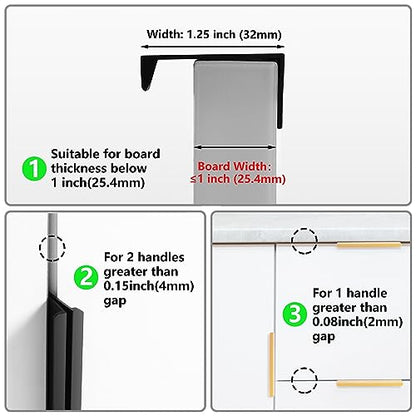 30 Pack Modern Kitchen Cabinet Handles, Black Finger Pulls Drawer - color: Black-30Pack, size: 5.9in(150mm) Overall Length