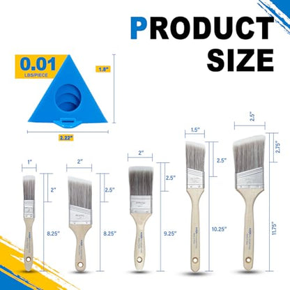 KATA 36PC Painter's Pyramids with 5 Paint Brushes for Cabinet Door Painting - color: Painter's Pyramids+5 Brushes Blue