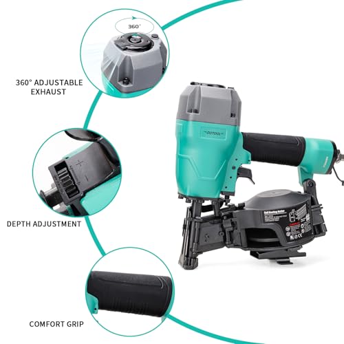 DOTOOL Roofing Nailer CN45C, 15 Degree Roofing Nail Gun