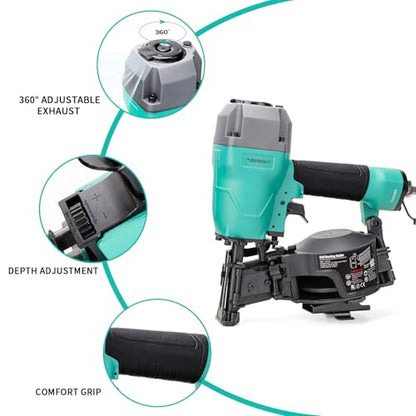DOTOOL Roofing Nailer CN45C, 15 Degree Roofing Nail Gun