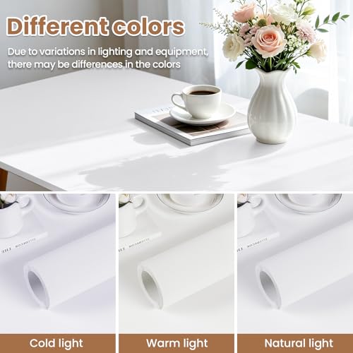 practicalWs White Contact Paper Peel and Stick Wallpaper Self Adhesive