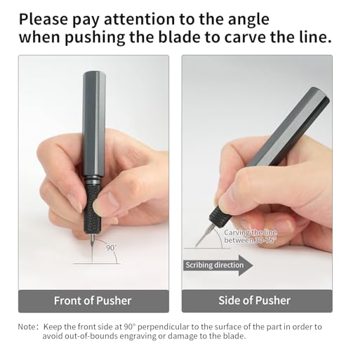 Model Scriber, Line Scriber with Tungsten Steel Blades, Model Scribing Tool for Modeling Hobby, RG Scale Model, Gundam Model Kit, Plastic Models, Resin GK Carved Engraved Lines (0.125MM) - size: 0.125MM