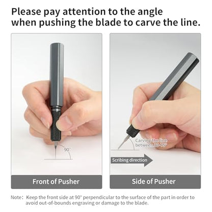 Model Scriber, Line Scriber with Tungsten Steel Blades, Model Scribing Tool for Modeling Hobby, RG Scale Model, Gundam Model Kit, Plastic Models, Resin GK Carved Engraved Lines (0.125MM) - size: 0.125MM