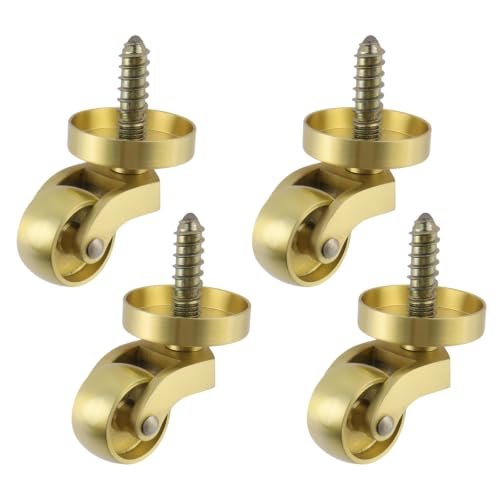 Semetall 4-Piece Universal Brass Stem Casters - style: A-106
