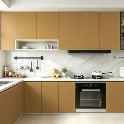 YENHOME Wood Wallpaper Peel and Stick Wood Grain Contact Paper for Walls - color: Light Bamboo, size: 30" x 200"