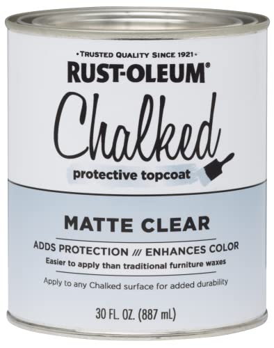 Rust-Oleum Chalked Ultra Matte Clear Top Coat Paint - color: Matte Clear Topcoat, size: 30 Ounce (Pack of 1)