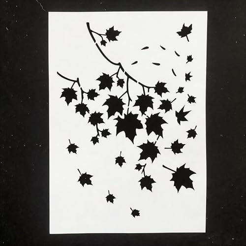 TIAMECH A4 Reusable Maple Leaf Stencil for Painting - style: Maple Leaf