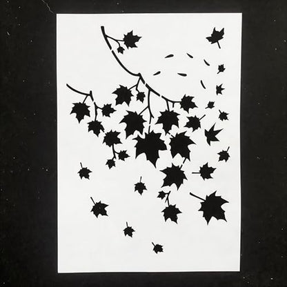 TIAMECH A4 Reusable Maple Leaf Stencil for Painting - style: Maple Leaf