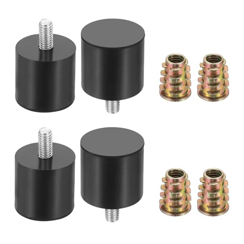 uxcell 4Pcs M6 x 12mm Thread Adjustable Furniture Levelers, 25x36mm Furniture Leveling Feet Screws in Threaded Glide Leveling Floor Protector for Table Chair Cabinet Legs - size: M6 x 12mm Thread, 25x36mm