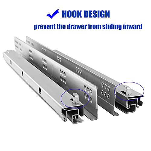 6 Pairs 21 Inch Undermount Soft Close Drawer Slides - size: 21inch