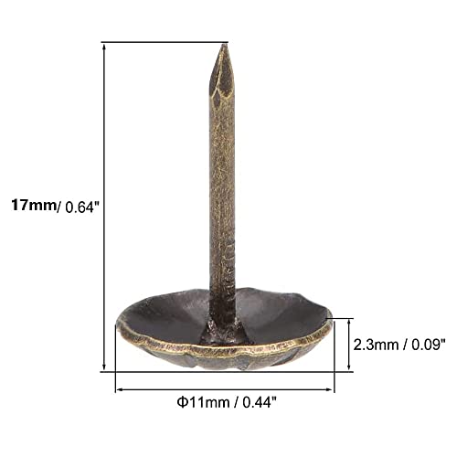 Antique Upholstery Tacks,120PCS,Furniture Tacks Nails,7/16 Inch Upholstery Nails for Sofa, Chair, Bed and Other Furniture (Red Copper) - color: Red Copper