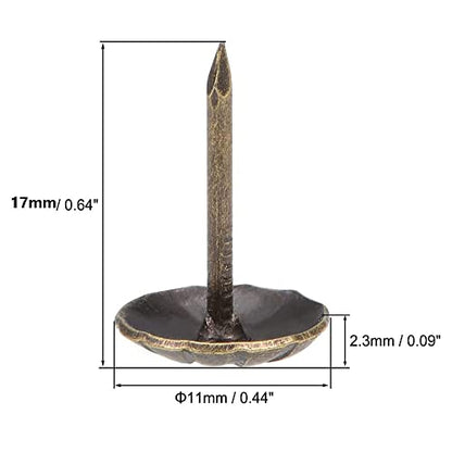 Antique Upholstery Tacks,120PCS,Furniture Tacks Nails,7/16 Inch Upholstery Nails for Sofa, Chair, Bed and Other Furniture (Red Copper) - color: Red Copper