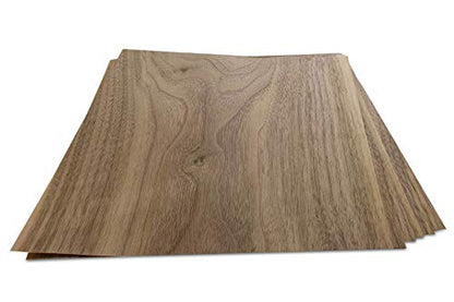 Real Walnut Wood Veneer, US Letter Size, Pack of 6 Sheets - style: Walnut
