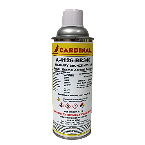 Powder Coat Touch-up Spray Paint | A-4126-BR340 Statuary Metallic - color: BR340 Statuary Metallic