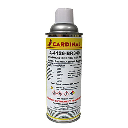Powder Coat Touch-up Spray Paint | A-4126-BR340 Statuary Metallic - color: BR340 Statuary Metallic